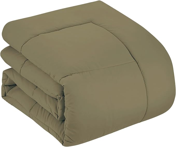 King Size Comforter Set with Sheets - 7-Piece Bedding Collection - 1 Comforter, 1 Fitted Sheet, 1 Flat, 4 Pillowcases - Deep Pocket - Soft & Breathable Premium Quality - Ideal for All Seasons, Sage