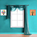 Warm Home Designs Extra Long Green Teal Sheer Window Scarf. Valance Scarves are 54 X 216 Inches. Great As Wedding Arch Draping Fabric, Bed Canopy Or for Decorative Project. AM Teal 216"