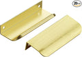 Ravinte Hardware 20 Pack Gold Cabinet Handles, 4 Inch (102mm) Finger Edge Pulls, 3 Inch Hole Center, Finger Pulls for Cabinets