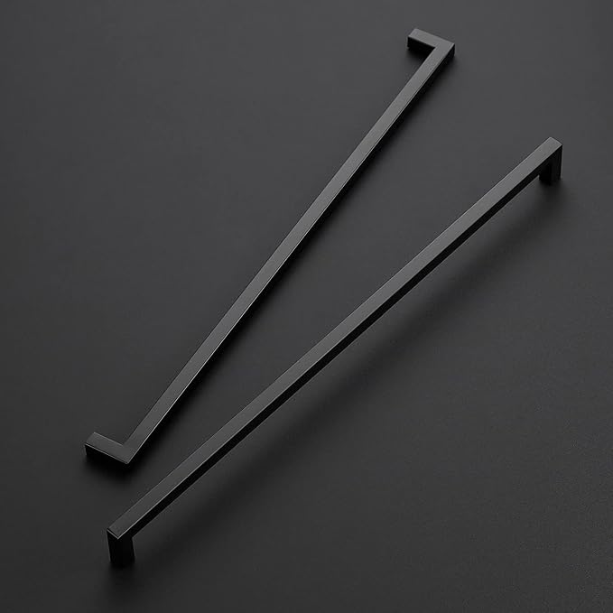 Ravinte 10 Pack 18 Inch Square Cabinet Handles Matte Black Drawer Pulls Kitchen Hardware