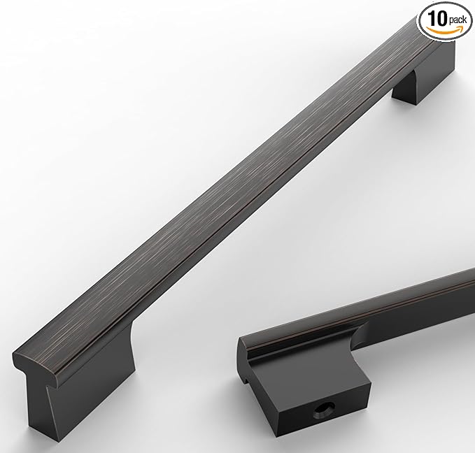 Asidrama 10 Pack 7.5 Inch(192mm) Oil Rubbed Bronze Kitchen Cabinet Handles, Cabinet Pulls Kitchen Cabinet Hardware for Cupboard Drawer Pulls