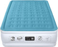 YENING Full Size Air Mattress with Built in Pump Raised Double Blow up Bed Inflatable Camping Airbed Electric 18 Inch Tall Blue
