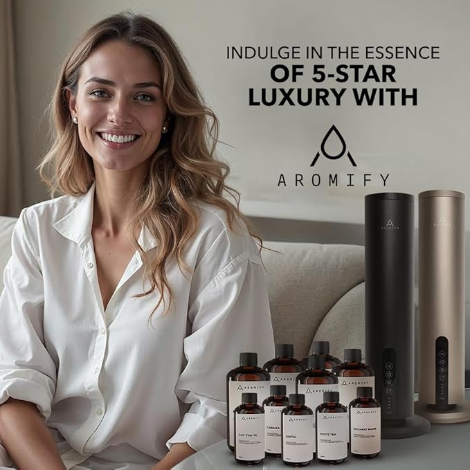 24K The W Diffuser Oil, 16.9 FL Oz 500 mL, Luxury Hotel Scent for Home, Bathroom, Spa & Office, Natural Essential Oil, Citrus & Lemongrass.