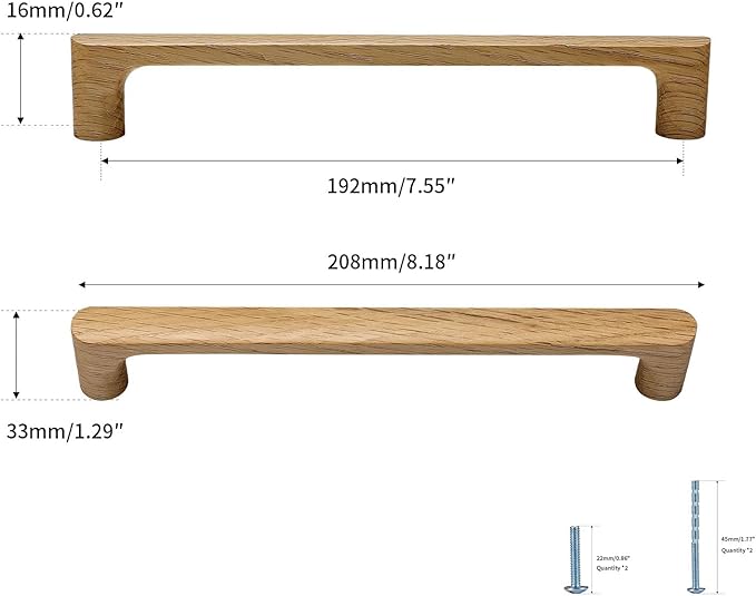 Burlywood Round 7-1/2in 4 pcs Wooden Drawer Pulls Handle pulls for cabinets Kitchen Cabinet Drawer pulls Cabinet Door Pull