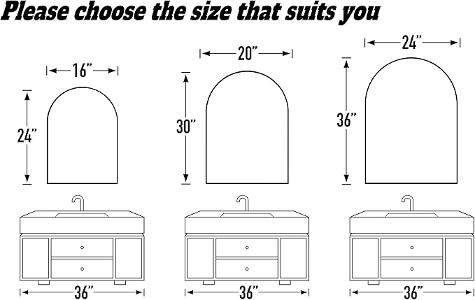 24x36 Arch Mirror Square Full Length Wall Mounted Hanging or Against Wall Metal Frame Dressing Make-up Mirrors for Entryway Bedroom Bathroom Living Room 24 36 inch Silver