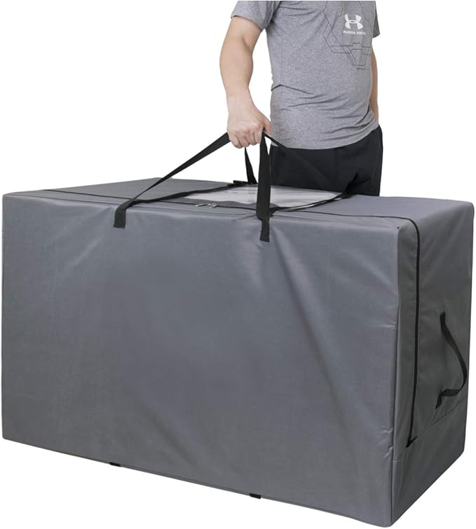 Cuddly Nest Folding Mattress Storage Bag - Heavy Duty Carry Case for Tri-Fold Guest Bed (Fits 4" Twin & Twin XL, Grey)