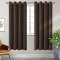 BGment Brown Blackout Curtains for Bedroom - Grommet Thermal Insulated Room Darkening Window Curtains, Set of 2 Panels, Each 55 x 69 Inch