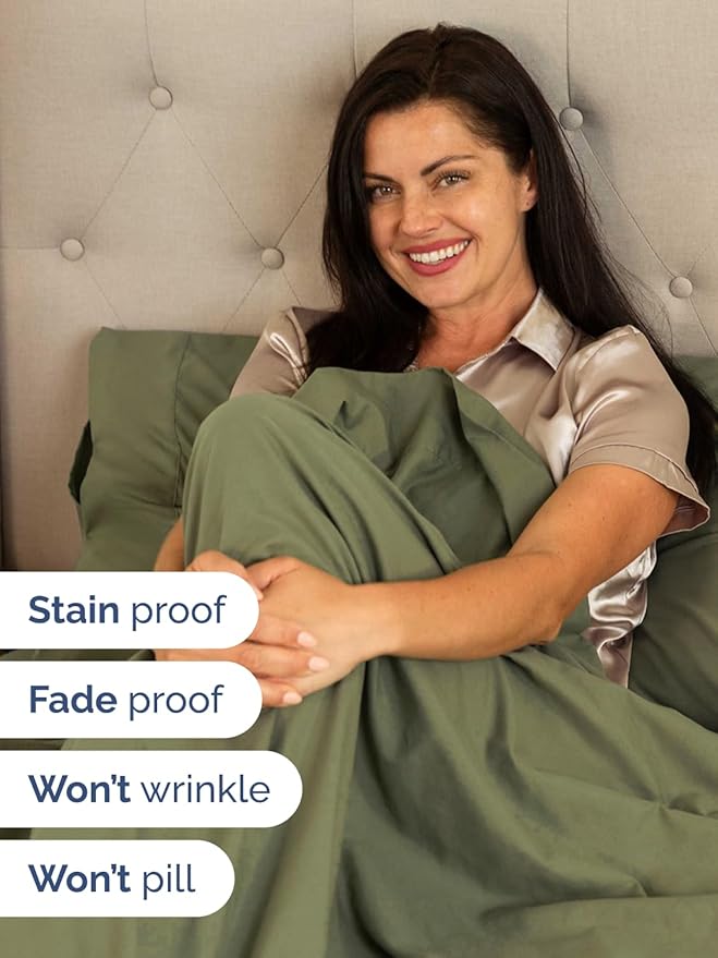 Extra Deep Split King Sheet Set - 7 Piece Breathable & Cooling Sheets - Hotel Luxury Bed Sheets Set - Easy Fit - Soft, Wrinkle Free & Comfy Sheets Set - Sage Green Sheet Set with Extra Deep Pockets