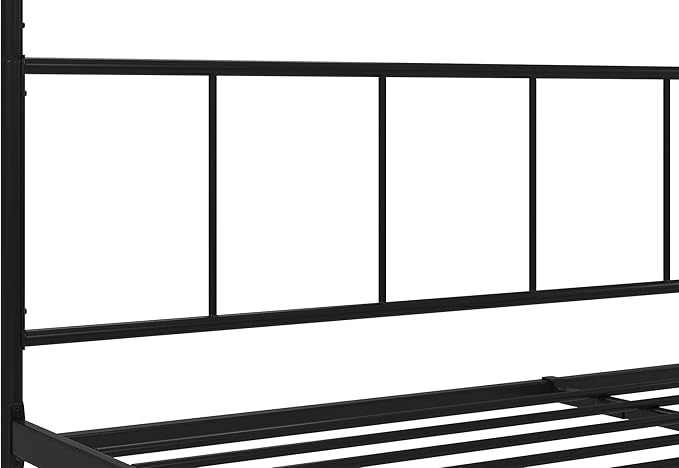 Novogratz Marion Canopy Bed, King, Black