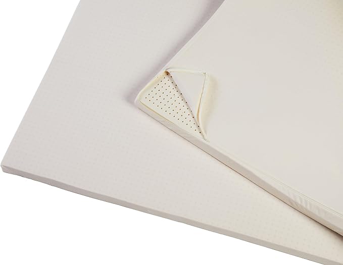 Pure Green Natural Latex Mattress Topper w/Jersey Cover - Soft - 3 Inch - Full Size (GOTS Certified Organic)