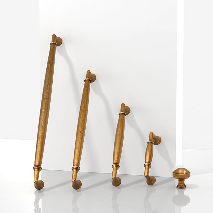10 Pack Antique Brass Cabinet Pulls 10 Inch(254mm) Kitchen Cabinet Handles Solid Zinc Alloy Cabinet Hardware Drawer Pulls