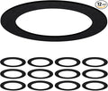 Sunco 12 Pack Goof Rings for 6 Inch Recessed Lights, Flush Mount Black Can Light Trim Ring Cover, Outer Diameter 8.6 Inch, Inner Diameter 6.2 Inch, Paintable Surface, Matte Finish