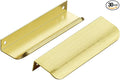 Ravinte Hardware 30 Pack Gold Cabinet Handles, 5 Inch (128mm) Finger Edge Pulls, 4 Inch Hole Center, Finger Pulls for Cabinets