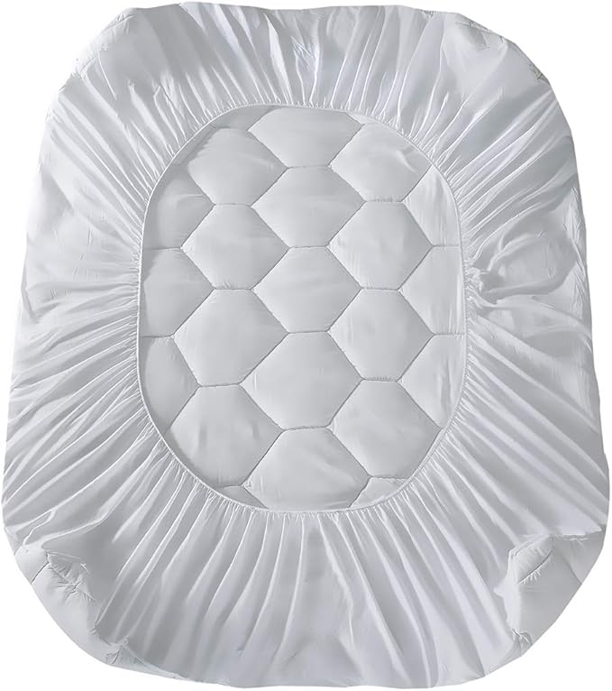 Twin XL Mattress Pad, 8-21" Deep Pocket Protector Ultra Soft Quilted Fitted Topper Cover Fit for Dorm Home Hotel -White