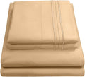 California King Sheet Sets - Breathable Luxury Sheets with Full Elastic & Secure Corner Straps Built In - 1800 Supreme Collection Cal King Deep Pocket Bedding Set, Sheet Set, California King, Camel