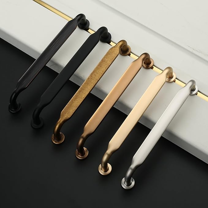 Asidrama 30 Pack 5 Inch(128mm) Brushed Brass Kitchen Cabinet Handles, Cabinet Pulls Kitchen Cabinet Hardware for Cupboard Drawer Pulls