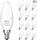 SHINESTAR 12-Pack Candelabra 40W Equivalent LED Light Bulbs, 2700K Warm White Ceiling Fan Lightbulbs, Type B Small E12 Base, 5W B11 Chandelier Bulb, C37 Candle Lights, Non-dimmable