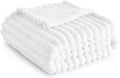 Bedsure GentleSoft White Throw Blanket for Couch - Cozy Soft Blankets for Women, Cute Small Throws for Girls, 50x60 Inches