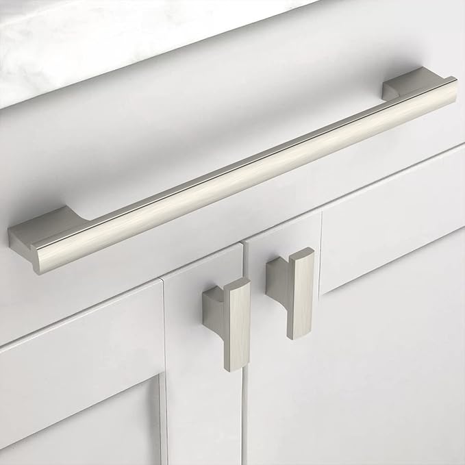 Asidrama 10 Pack 9 Inch(228mm) Brushed Satin Nickel Kitchen Cabinet Handles, Cabinet Pulls Kitchen Cabinet Hardware for Cupboard Drawer Pulls