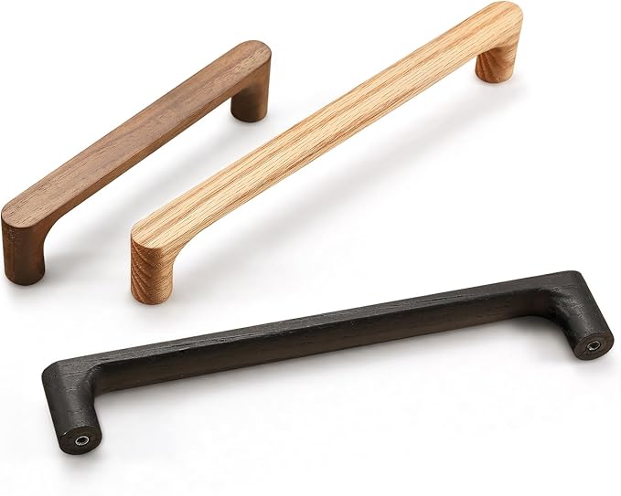Burlywood Round 5 in 6 pcs Wooden Drawer Pulls Handle pulls for cabinets Kitchen Cabinet Drawer pulls Cabinet Door Pull