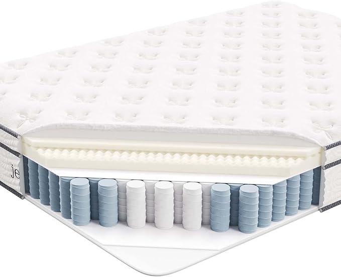 Modway Jenna 10” Innerspring and Memory Foam Full Mattress With Individually Encased Coils