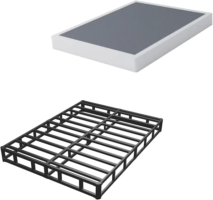 ALDRICH Low Profile Box Spring King Size,3 Inch Heavy Duty Metal Box Spring for King Bed,Mattress Foundation Non-Slip/No Noise/Easy Assembly (King)