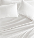 Linen Market Brushed Microfiber Full Sheet Set 4 Piece – Oeko-TEX Certified Ultra Soft & Wrinkle-Free - 16" Deep Pocket Sheets - Easy Care Full Size - White