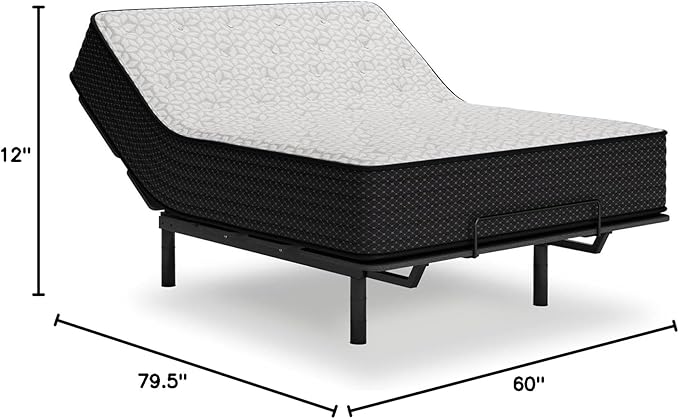 Signature Design by Ashley Limited Edition Plush 12 Inch Hybrid Mattress with Gel Memory Foam and Edge Support for Cool Sleep and Pressure Relief, Queen, Fiberglass Free, Mattress In A Box