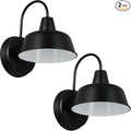 Design House Mason Barn Light Indoor/Outdoor Wall Mount Modern Industrial Farmhouse Wall Light Set for Patio, Garage, Bathroom, Office, Kitchen, 8 inch, Matte Black, 2-Pack, 588855-BLK