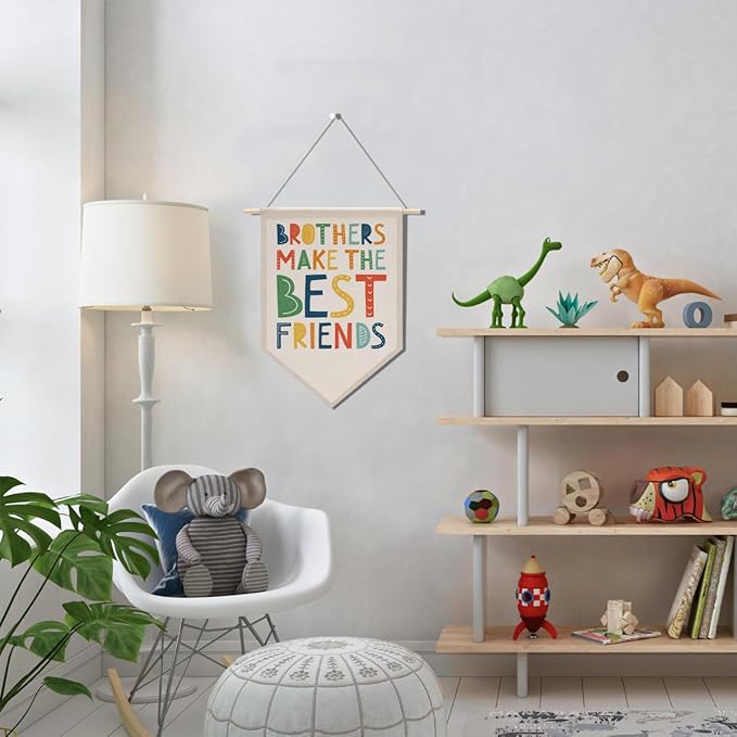 Inspirational Gifts Ideas Boys Room Wall Decor Playroom Wall Decor Canvas Hanging Pennant Flag Banner Wall Sign Decor Gift for Nursery Bedroom Playroom Game Room Front Door Boy Birthday Gift