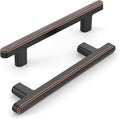 10 Pack 3.75 Inch(96mm) Kitchen Cabinet Handles Oil Rubbed Bronze Cabinet Pulls Kitchen Cabinet Hardware Drawer Pulls for Cupboard Wardrobe