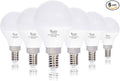 Simba Lighting LED Candelabra E12 Base G14 Small Globe 5W 40W Replacement Light Bulb (6 Pack) for Ceiling Fan, Chandelier, Vanity, Round A15 Frosted White Cover, Non-Dimmable, 3000K Soft White