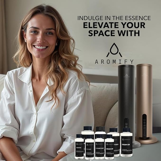 Santal Diffuser Oil, Diffuser Fragrance Oil for Home, Bathroom & Office, Aromatherapy Blend of Natural Essential Oil, Sandalwood & Musk Scent, 1.6 Fl Oz, 50 mL
