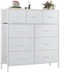 OLIXIS Dresser for Bedroom with 9 Drawers, Tall Fabric Dresser for Storage and Organization, Bedroom Dressers, Chest of Drawers for Living Room, Closet