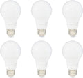Amazon Basics LED Light Bulbs, Energy Efficient 6W, 40 Watt Equivalent, E26 Standard Base, 2700, Dimmable, 10,000 Hour, Soft White, 6 Count