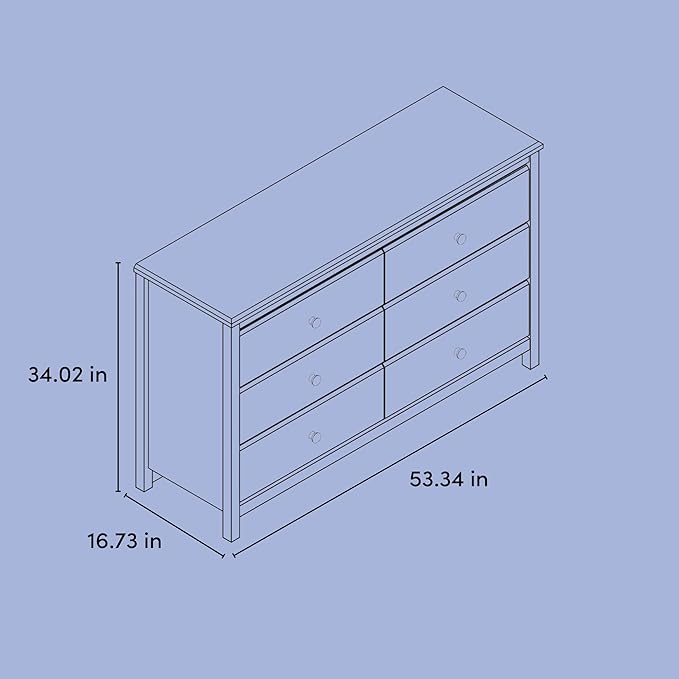 Storkcraft Alpine 6-Drawer Dresser (Black) – GREENGUARD Gold Certified, Black Dresser for Bedroom, Kids & Nursery Storage Drawers, Safety Interlocking Drawers, Pre-Installed Tracks, Kids Bedroom