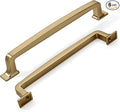KHTUMEWARE 6-PACK 6-1/4Inch Cabinet Handles - Brushed Brass & Gold Pulls for Cabinets & Drawers