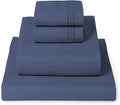 Mellanni Full Sheets Set - 4 PC Iconic Collection Bedding - Hotel Luxury, Extra Soft, Cooling Bed Sheets - Wrinkle, Fade, Stain Resistant (Full, Blue Nova)