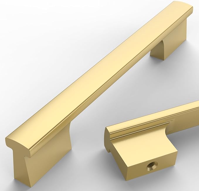 Asidrama 30 Pack 5 Inch(128mm) Brushed Gold Cabinet pulls Kitchen Cabinet Handles, Cabinet Pulls Gold Kitchen Cabinet Hardware for Cupboard Drawer Pulls