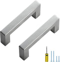 Ravinte 10 Pack Brushed Nickel Kitchen Cabinet Handles 3 Inch Cabinet Pulls Square Kitchen Hardware for Cabinet Drawer Pulls Drawer Handles Come with Screwdriver