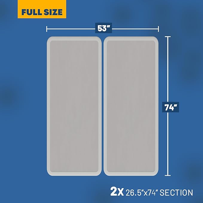 Greaton, Box Spring Bed Base Full Size, 8-Inch Wood Mattress Foundation – Amish Made in USA – Quiet Noise Free, 2-Pieces Under Mattress-Support BoxSpring, Fully Assembled, White