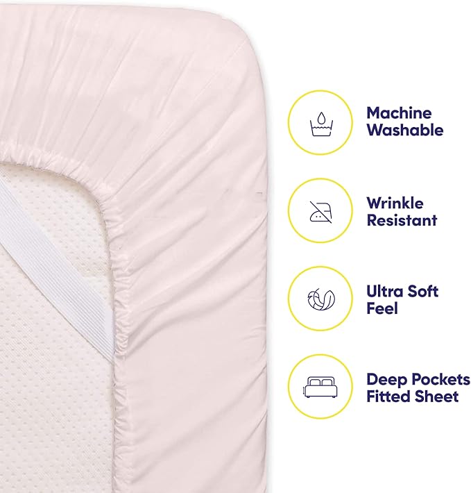 Cal King Size Bed Sheets - 6 Piece 1500 Supreme Collection Fine Brushed Microfiber Deep Pocket California King Sheet Set Bedding - 2 Extra Pillow Cases, Great Value, California King, Pale Pink