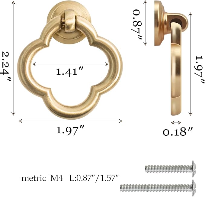 Cupboard Knobs Cabinet Knobs Drawer knobs, Zinc Alloy Gold Knobs for Dresser, Cupboard Knobs for Kitchen, Bathroom (Style C-2)