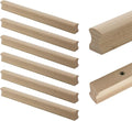 6Pcs Unfinished Beech Wood Solid Furniture Pulls Handles,Unfinished Unpainted Paintable Wooden Handles Cupboard Closet Drawer Handle Pull,Length 11.81",Hole Dis.8.82"