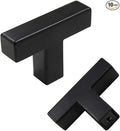 goldenwarm 10 Pack Single Hole Black Cabinet Knobs Kitchen Cabinet Handles Stainless Steel Cabinet Hardware Black Knobs Handles Pulls for Bathroom Cabinets and Cupboard, 2in(50mm) Overall Length