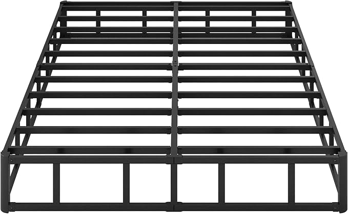 10 Inch Box Spring for Queen Bed High Profile Heavy Duty Metal Queen Box Spring with Fabric Cover, Sturdy Mattress Foundation, Easy Assembly, Noise Free, Black