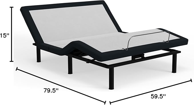 Blissful Nights Queen e3 Adjustable Bed Frame - Customizable Comfort with Wireless Remote Control, Head and Foot Incline, Easy Assembly, and 10 Year Warranty