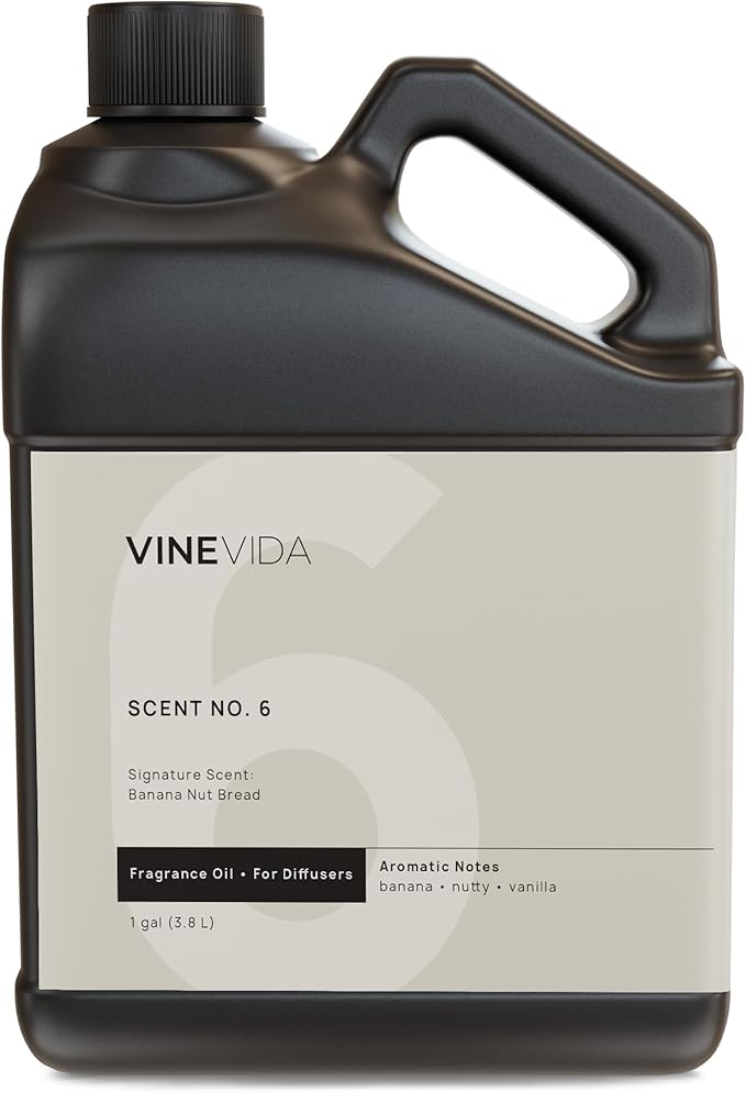 VINEVIDA [128 Fl Oz] Banana Nut Bread Fragrance Oil for Cold Air Diffusers, Essential Oils for Diffuser Oil Refill & Air Freshener Room Spray