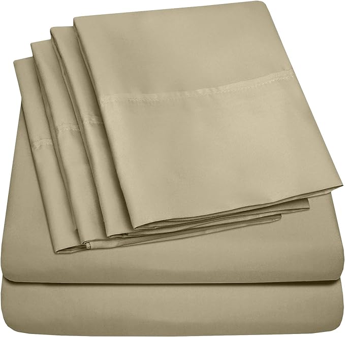 Twin XL Size Bed Sheets - 4 Piece 1500 Supreme Collection Fine Brushed Microfiber Deep Pocket Twin X-Large Sheet Set Bedding - 1 EXTRA PILLOW CASES, GREAT VALUE, Twin XL, Sage