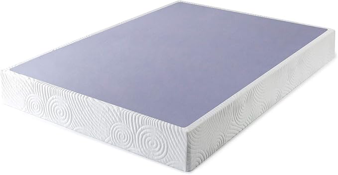 ZINUS Metal Box Spring with Wood Slats, 9 Inch Mattress Foundation, Sturdy Steel Structure, Easy Assembly, King